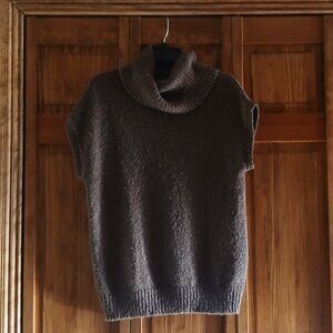 FOREVER 21 beaver brown cap sleeve kit sweater sz M woman's